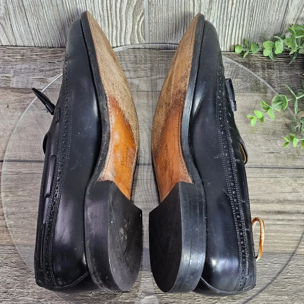 Vintage Allen Edmonds Manchester Wingtip Tassel Loafers Men's 12A Black‎ USA